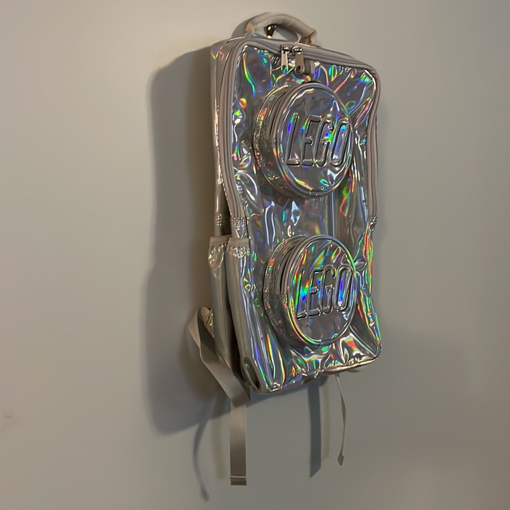 NWT LEGO Holographic Brick 15" Backpack - Picture 8 of 14
